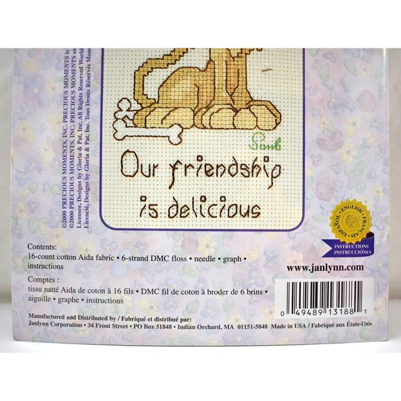 Janlynn Precious Moments Fur-Ever Friends Lion Counted Cross Stitch Kit - Picture 2 of 3